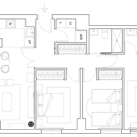 Luxury 3 Bed 26 Floor In Lägenhet